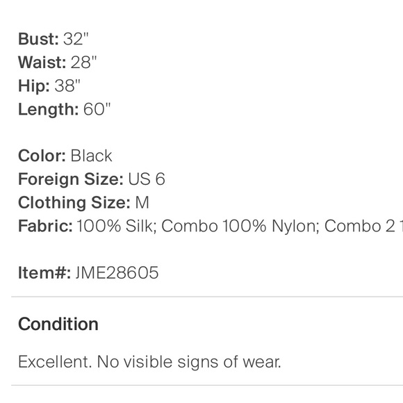 J Mendel 100% silk long evening gown. Black, beaded, w neutral accents. Size M - Picture 4 of 4